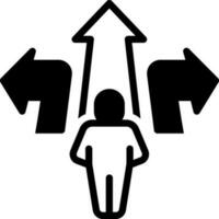 solid icon for decision vector