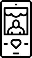 line icon for posts vector