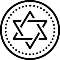 line icon for jewish vector