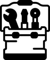 solid icon for toolbox vector