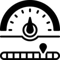 solid icon for meter vector