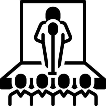 solid icon for hosts vector