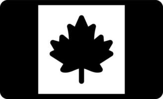 solid icon for canada vector