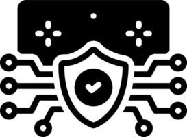 solid icon for cyber vector