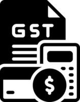 sólido icono para gst vector