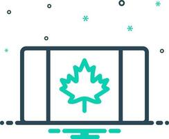 mix icon for canada vector