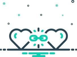 mix icon for linked vector