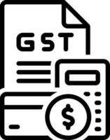 icono de línea para gst vector