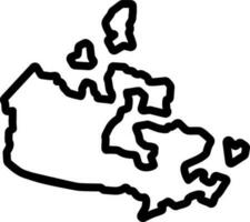 línea icono para Canadá vector