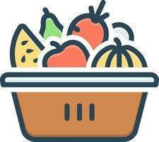 color icon for dietary vector