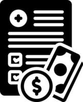 solid icon for expenditures vector