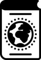 solid icon for atlas vector