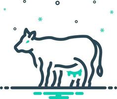 mix icon for cow vector