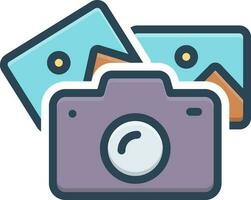 color icon for photograph vector