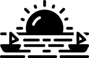 solid icon for dawn vector