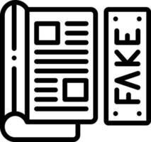 line icon for fake vector