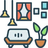 color icon for room vector