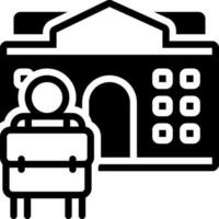 solid icon for back to school vector