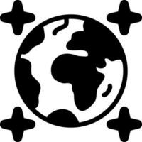 solid icon for planet earth vector