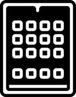 solid icon for tablet vector