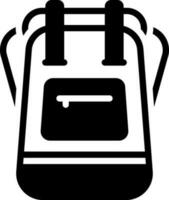 solid icon for backpack vector