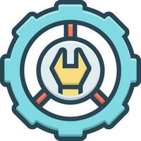 color icon for setting vector