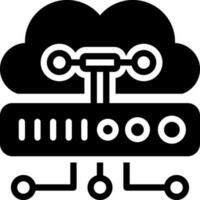 solid icon for cloud computing vector