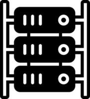 sólido icono para servidor vector