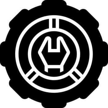 sólido icono para ajuste vector