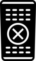 solid icon for remote control vector