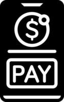 solid icon for mobile payment vector