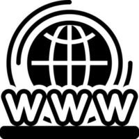 solid icon for world wide web vector