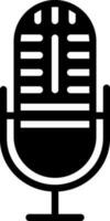 solid icon for microphone vector