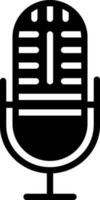 solid icon for microphone vector
