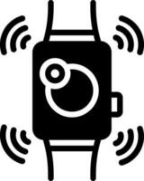 sólido icono para reloj inteligente vector