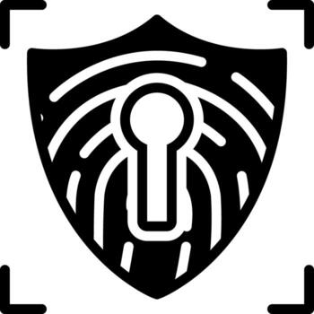 solid icon for security vector