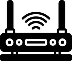 solid icon for wifi vector