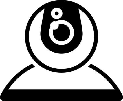 solid icon for webcam vector