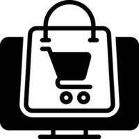 solid icon for online shopping vector