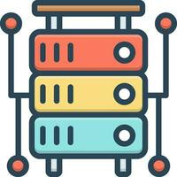 color icon for database vector