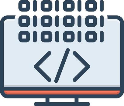 color icono para codificación vector