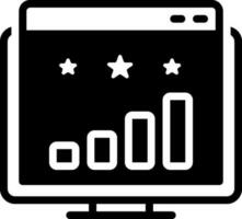 solid icon for website ranking vector