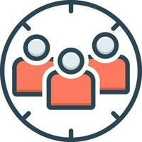color icon for target audience vector