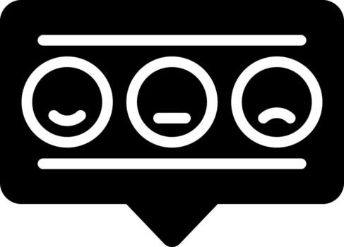 solid icon for feedback vector