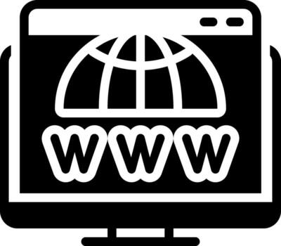 sólido icono para dominio vector