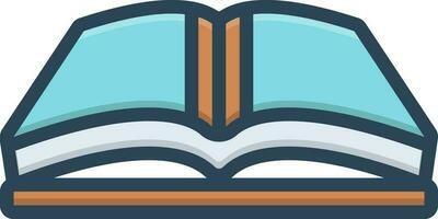 color icon for open book vector