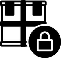solid icon for cargo protection vector