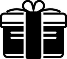 solid icon for gift vector