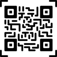 solid icon for qr code vector