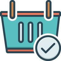 color icon for checkout vector